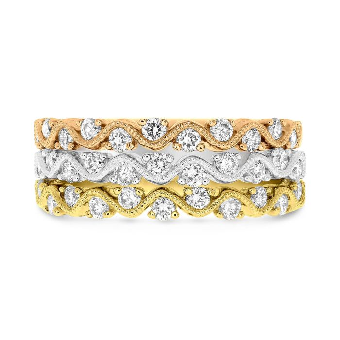 Diamond Wedding Bands  -  Women's