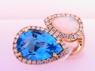 Colored Stone Rings  -  Women's